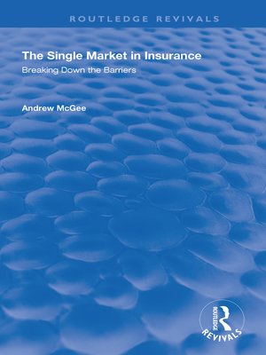 cover image of The Single Market in Insurance